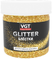 Добавка для краски VGT Блестки Pet Glitter (50г, золото) - 
