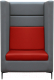 Кресло мягкое Brioli Дирк (L21-L19/серый/красные вставки) - 