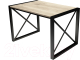Обеденный стол Buro7 Лофт Классика 110x60x75 (дуб беленый/черный) - 