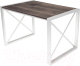 Обеденный стол Buro7 Лофт Классика 110x60x75 (дуб мореный/белый) - 