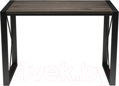 Обеденный стол Buro7 Лофт Классика 110x60x75 (дуб мореный/черный)