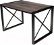 Обеденный стол Buro7 Лофт Классика 110x60x75 (дуб мореный/черный) - 