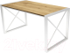 Обеденный стол Buro7 Лофт Классика 150x60x75 (дуб натуральный/белый) - 
