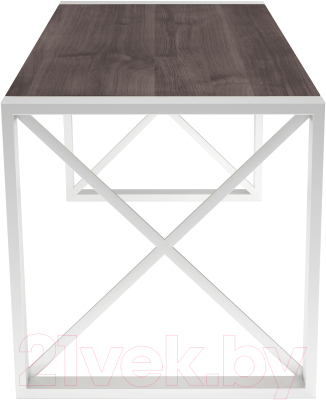 Обеденный стол Buro7 Лофт Классика 150x60x75 (дуб мореный/белый)