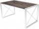 Обеденный стол Buro7 Лофт Классика 150x60x75 (дуб мореный/белый) - 