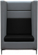 Кресло мягкое Brioli Дирк (L21-L22/серый/черные вставки) - 