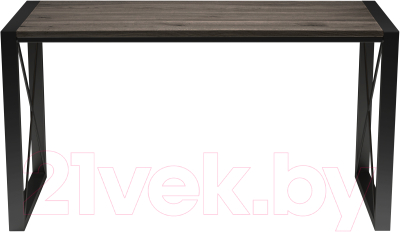 Обеденный стол Buro7 Лофт Классика 150x60x75 (дуб мореный/черный)