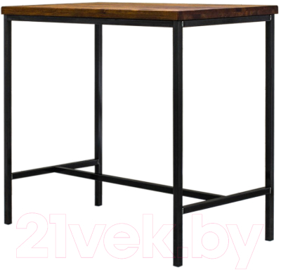 Обеденный стол Buro7 Большой Классика 118x64x106 (дуб натуральный/черный)