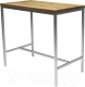 Обеденный стол Buro7 Большой Классика 118x64x106 (дуб натуральный/серебристый) - 