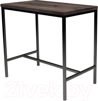 Обеденный стол Buro7 Большой Классика 118x64x106 (дуб мореный/серебристый)