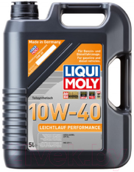 Набор моторных масел Liqui Moly Leichtlauf Performance 10W40 / 2536+2338 (5л+1л)