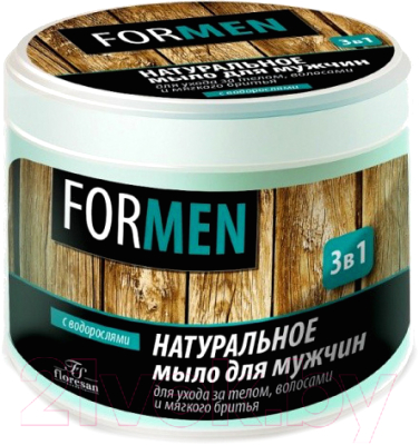 Мыло густое Floresan Натуральное для мужчин 3 в 1 (450г)