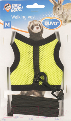 Шлея-жилетка для животных Duvo Plus Walking Vest / 1717086/DV (М, желто-зеленый)