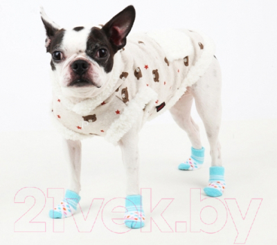 Носочки для животных Puppia Polka Dot II / PAOC-SO1269-SB-M (голубой)