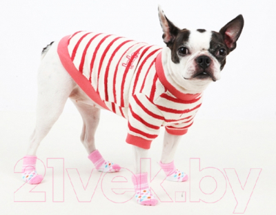 Носочки для животных Puppia Polka Dot II / PAOC-SO1269-PK-L (розовый)