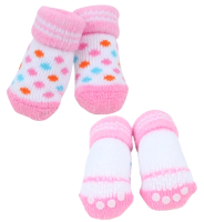 Носочки для животных Puppia Polka Dot II / PAOC-SO1269-PK-М (розовый) - 