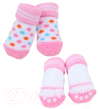 Носочки для животных Puppia Polka Dot II / PAOC-SO1269-PK-М (розовый)