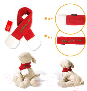 Шарф для животных Puppia Santa / PDDF-SM23-RD-L (красный)