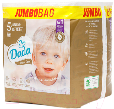 Подгузники детские Dada Extra Care Junior 5 Jumbo Bag (68шт)