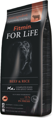 

Корм для собак Fitmin, For Life Beef & Rice