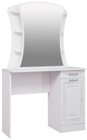 Туалетный столик с зеркалом Комфорт-S Гертруда M6 (белая лиственница/ясень жемчужный) - 