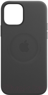 Чехол-накладка Apple Leather Case With MagSafe для iPhone 12 Mini Black / MHKA3