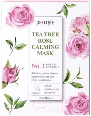 

Набор масок для лица Petitfee, Tea Tree Rose Calming Mask тканевые