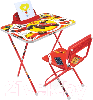 Комплект мебели с детским столом Ника Д2Т Disney. Тачки (красный)