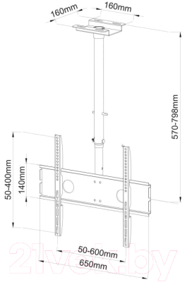 Изображение товара Кронштейн для телевизора SBOX CPLB-102M