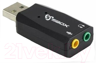Адаптер SBOX Audio USB - 2x3.5 / USBC-11