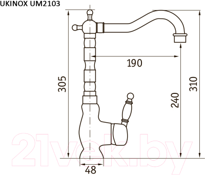 Смеситель Ukinox UM2103 BR