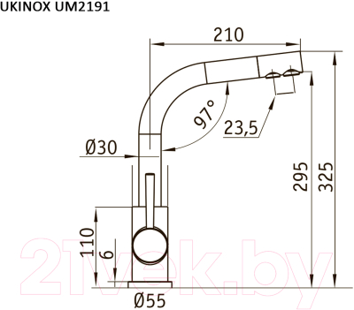 Смеситель Ukinox UM2191-10 (черный)