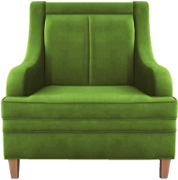 Кресло мягкое Brioli Луи П (B26/зеленый) - 