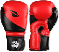 Боксерские перчатки RSC Pu Flex Bf BX 023 (р-р 6, красный/черный) - 