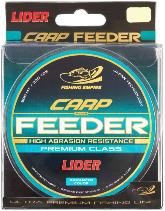 Леска монофильная Fishing Empire Lider Carp Plus Black 0.25мм 300м / BL-025