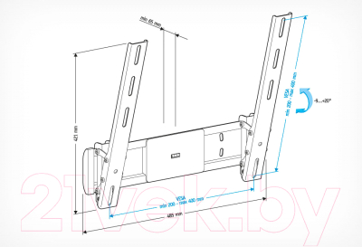 Кронштейн для телевизора Holder LCD-T4612-B