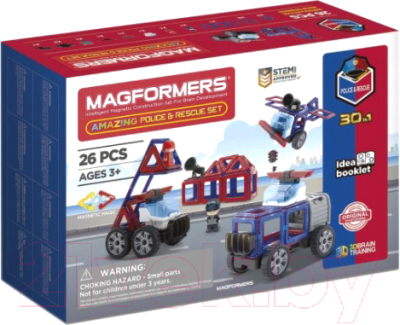 Конструктор магнитный Magformers Amazing Police & Rescue Set / 717001