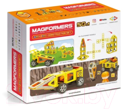 Конструктор магнитный Magformers Amazing Construction Set / 717004