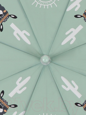 Зонт-трость Михи Михи Лама с кактусами / MM10427 (зеленый)