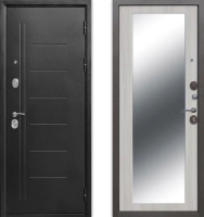 Входная дверь Гарда Троя серебро Maxi Белый ясень (96х205, правая) - 