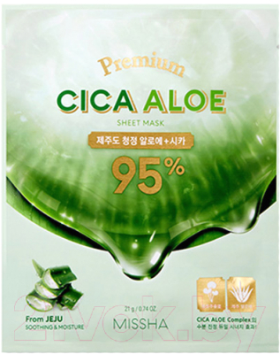 Маска для лица тканевая Missha Premium Cica Aloe Sheet Mask (21г)