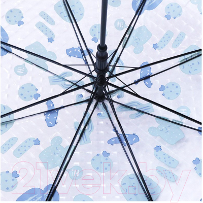 Зонт-трость Михи Михи Кактусы с 3D эффектом / MM10397 (синий)