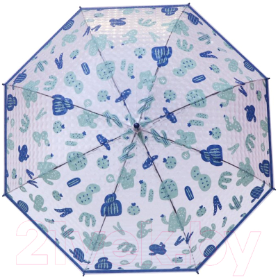 Зонт-трость Михи Михи Кактусы с 3D эффектом / MM10397 (синий)