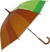Зонт-трость Михи Михи Киви с 3D эффектом / MM10406 (коричневый) - 