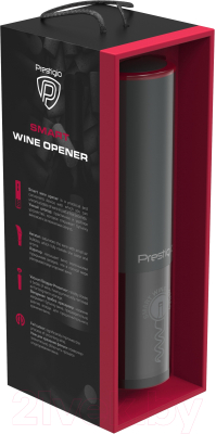 Электроштопор Prestigio Lugano Smart Wine Opener / PWO102BK (черный)