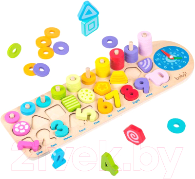 

Развивающая игрушка Boby, Пазл-вкладыш. Счет колечки-пирамидки / BB0228