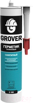 Герметик силиконовый Grover S 100 (300мл, белый)