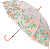 Зонт-трость Михи Михи Цветочки с 3D эффектом / MM10409 (оранжевый) - 