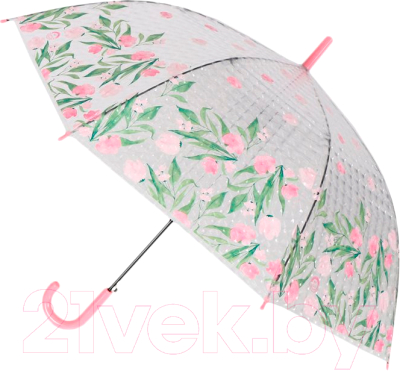 Зонт-трость Михи Михи Цветочки с 3D эффектом / MM10408 (розовый)