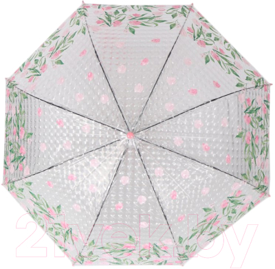 Зонт-трость Михи Михи Цветочки с 3D эффектом / MM10408 (розовый)